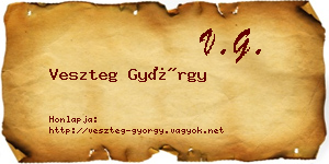 Veszteg György névjegykártya