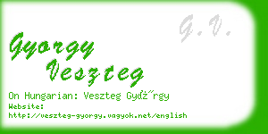 gyorgy veszteg business card